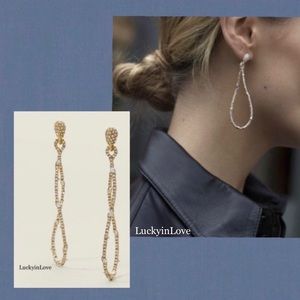 ALEXIS BITTAR NEW Lightweight Thorny Lace Pavé Crystal Twisted Sculpted Earrings